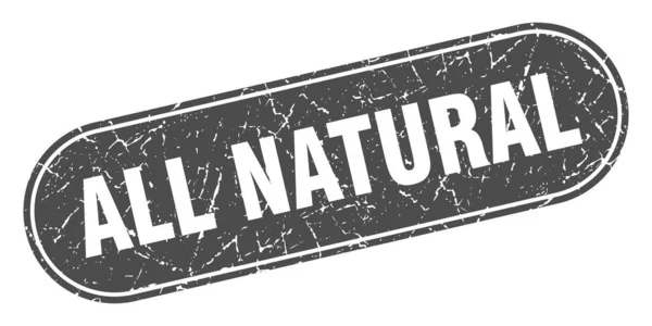 Alles Natürliche Zeichen Alles Natürliche Grunge Black Stempel Etikett — Stockvektor