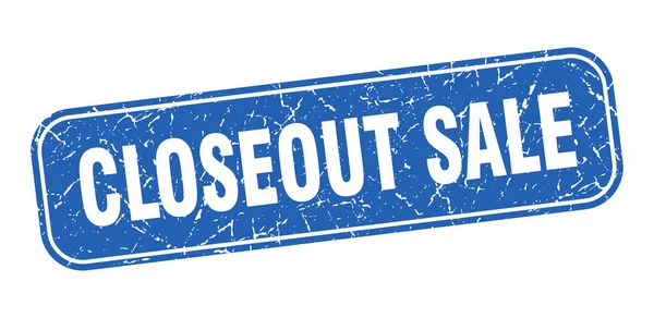 Closeout Sale Stamp Closeout Sale Square Grungy Blue Sign — Stock Vector