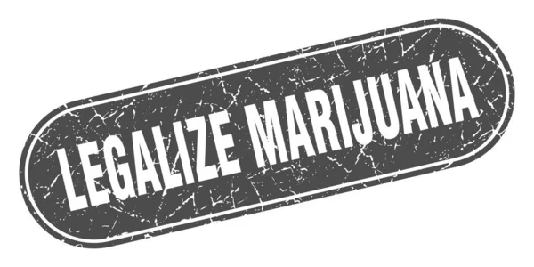 Marihuana Işaretini Yasallaştır Esrarı Yasallaştır Grunge Siyah Pulu Etiket — Stok Vektör