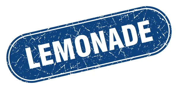 Signe Limonade Limonade Grunge Timbre Bleu Étiquette — Image vectorielle