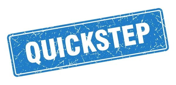 Sello Quickstep Quickstep Etiqueta Azul Vintage Señal — Archivo Imágenes Vectoriales