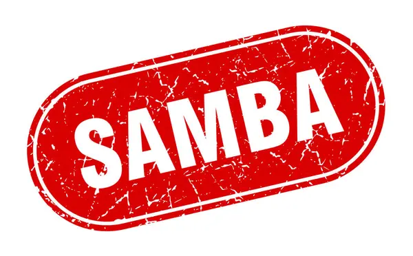 Signo Samba Samba Grunge Sello Rojo Etiqueta — Archivo Imágenes Vectoriales