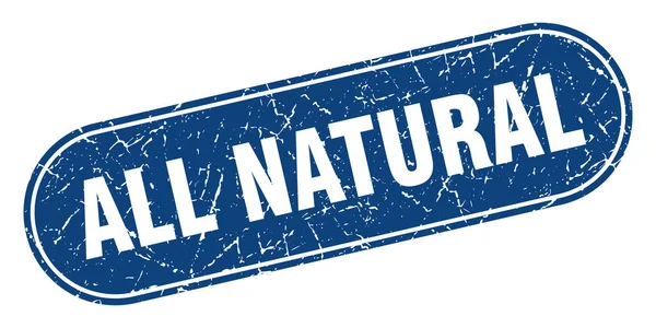 Всі Природні Знаки Всі Природні Гранжеві Сині Марки Етикетка — стоковий вектор