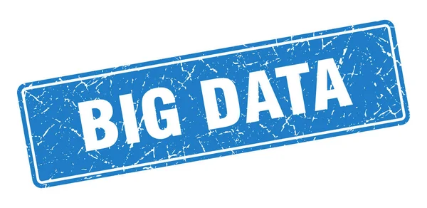 Carimbo Big Data Big Data Etiqueta Azul Vintage Assinatura — Vetor de Stock
