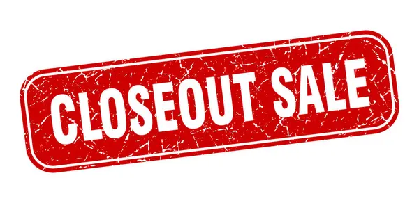 Closeout Sale Stamp Closeout Sale Square Grungy Red Sign — Stock Vector