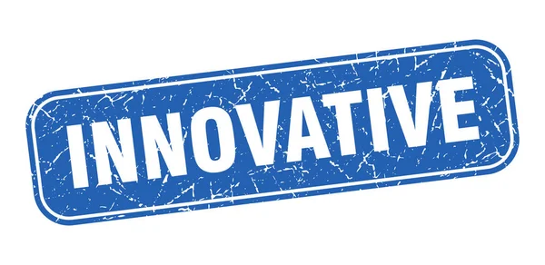 Sello Innovador Signo Azul Grueso Cuadrado Innovador — Archivo Imágenes Vectoriales