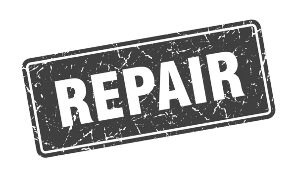 Sello Reparación Reparación Etiqueta Negra Vintage Señal — Vector de stock