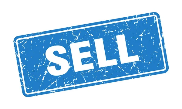 Vender Sello Vender Etiqueta Azul Vintage Señal — Vector de stock