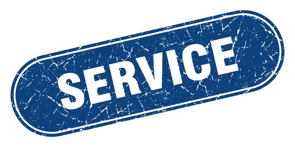 Sinal Serviço Serviço Grunge Selo Azul Rotulagem — Vetor de Stock