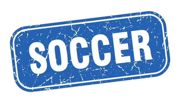 Футбольная Марка Большой Голубой Знак Футбольной Площади — стоковый вектор