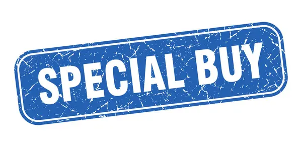 Специальная Марка Покупки Специальный Голубой Знак Купить Квадрат — стоковый вектор