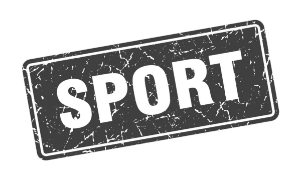 Sportstempel Sport Vintage Zwart Label Teken — Stockvector
