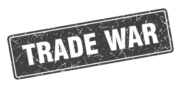 Ticaret Savaş Damgası Savaş Eskitilmiş Siyah Etiketi Mzala — Stok Vektör