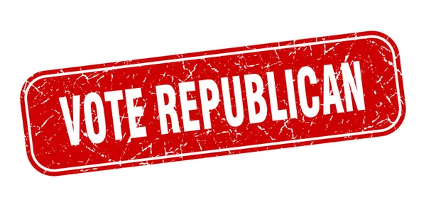 Vote Republican Stamp Vote Republican Square Grungy Red Sign — Stock Vector