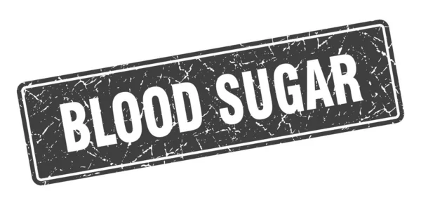 Sello Azúcar Sangre Azúcar Sangre Etiqueta Negra Vintage Señal — Vector de stock
