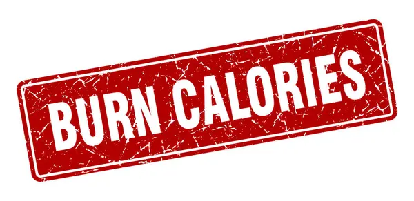 Kalorien Verbrennen Kalorienverbrauch Vintage Red Etikett Zeichen — Stockvektor