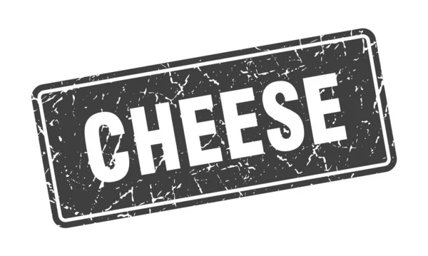 奶酪邮票 奶酪复古黑色标签 — 图库矢量图片