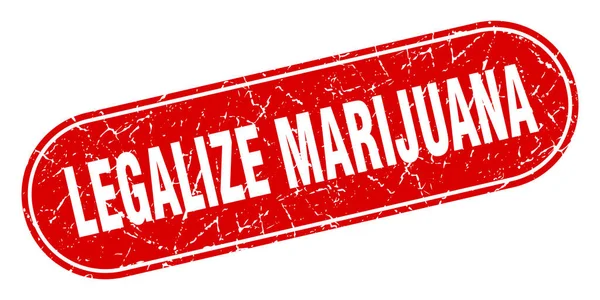 Marihuana Legalisieren Legalisieren Marihuana Grunge Roten Stempel Etikett — Stockvektor