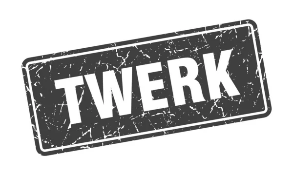 Штамп Тверка Винтажная Черная Этикетка Twerk Sign — стоковый вектор