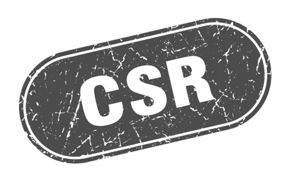 Csr Tecken Csr Grunge Svart Stämpel Märkning — Stock vektor