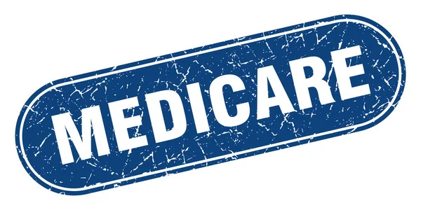 Läkartecken Medicare Grunge Blå Stämpel Märkning — Stock vektor