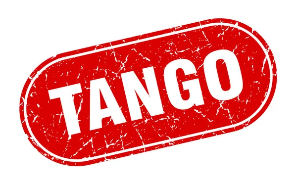 Panneau Tango Tango Grunge Timbre Rouge Étiquette — Image vectorielle