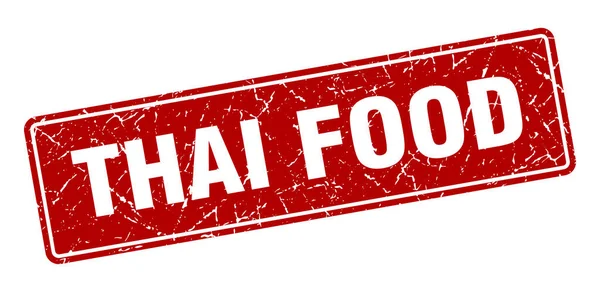 泰国人的食物券泰国菜古董红标签 — 图库矢量图片