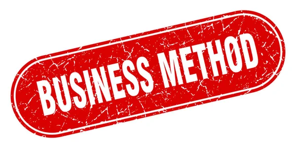 Business Method Sign Business Method Grunge Red Stamp Label — Stock Vector
