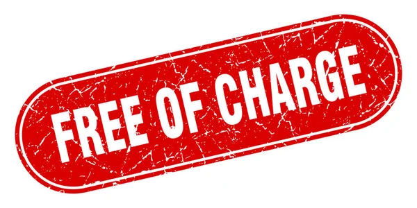 Ücretsiz Imza Ücretsiz Grunge Kırmızı Pul Etiket — Stok Vektör