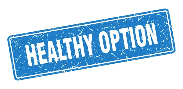 Sağlıklı Pul Sağlıklı Seçenek Mavi Etiket Mzala — Stok Vektör