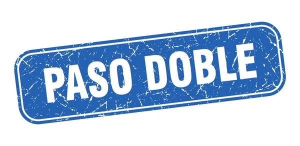 Paso Doble Stamp Paso Doble Square Grungy Blue Sign — Stockový vektor