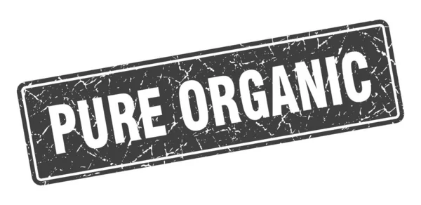 Saf Organik Pul Saf Organik Siyah Etiket Mzala — Stok Vektör