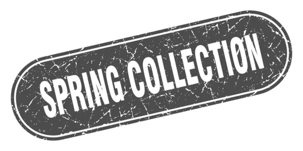 春のコレクションサインだ 春コレクショングランジブラックスタンプ ラベル — ストックベクタ