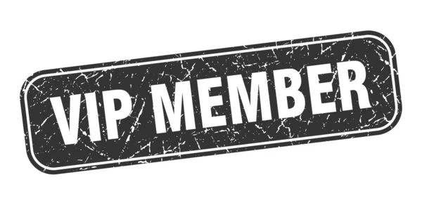 Vip Mitgliedsstempel Vip Member Square Grungy Black Sign — Stockvektor