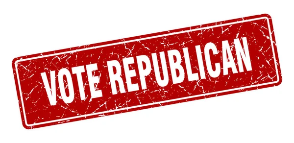 Votare Timbro Repubblicano Votare Etichetta Rossa Repubblicana Vintage Firma — Vettoriale Stock