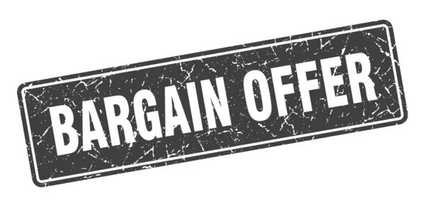 Bargain Offer Stamp Bargain Offer Vintage Black Label Sign — Stock Vector