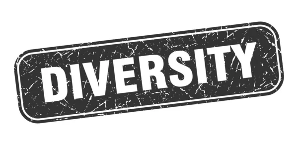多様性スタンプ 多様性の広場グランジブラックサイン — ストックベクタ