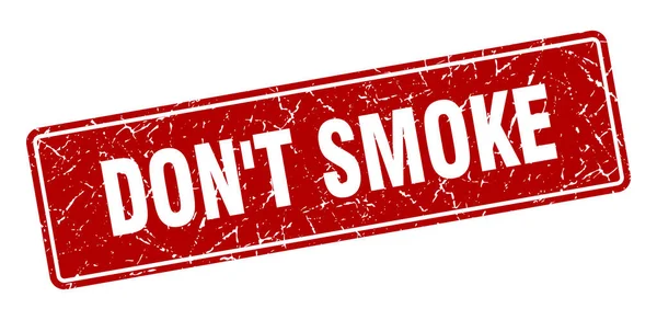 Jangan Merokok Stempel Jangan Merokok Label Merah Vintage Tanda Tangan - Stok Vektor