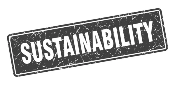 Nachhaltigkeitsstempel Nachhaltigkeit Vintage Black Label Zeichen — Stockvektor