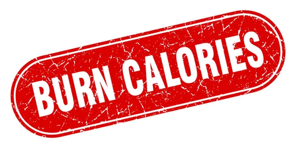 Kalorien Verbrennen Kalorienverbrennen Grunzt Rote Marke Etikett — Stockvektor