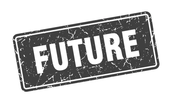 Futur Timbre Future Étiquette Noire Vintage Signe — Image vectorielle