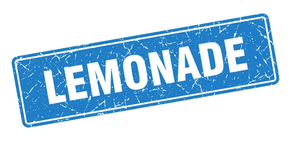 Timbre Limonade Limonade Vintage Étiquette Bleue Signe — Image vectorielle