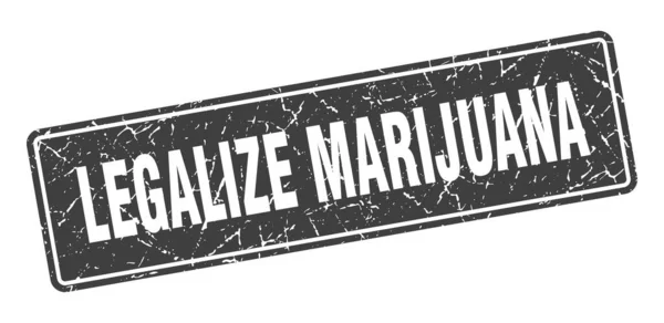 Marihuana Pulunu Yasallaştır Esrarlı Siyah Etiketi Yasallaştır Mzala — Stok Vektör