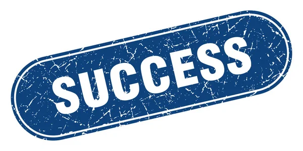 Success Sign Success Grunge Blue Stamp Label — Stock Vector