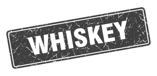 Sello Whisky Etiqueta Negra Vintage Whisky Señal — Vector de stock