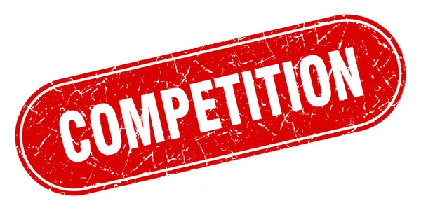 Signe Compétition Concours Grunge Timbre Rouge Étiquette — Image vectorielle
