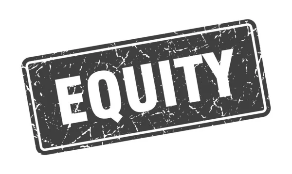 Timbre Équité Equity Millésime Noir Signe — Image vectorielle