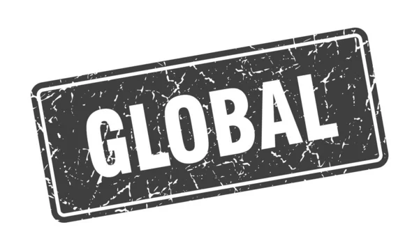 Sello Global Etiqueta Negra Vintage Global Señal — Vector de stock