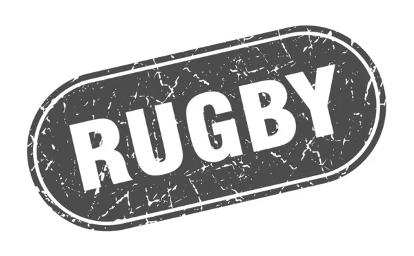 Rugby Sign Rugby Grunge Black Stamp Label — Stock Vector