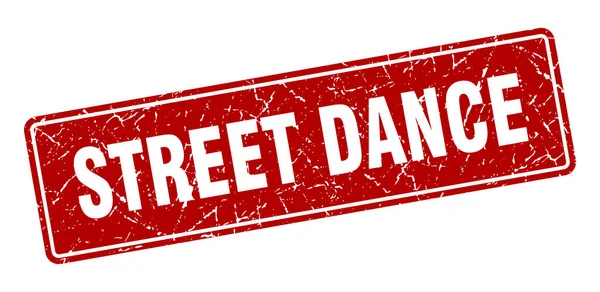 Sokak Dansı Damgası Sokak Dansı Klasiği Kırmızı Etiket Mzala — Stok Vektör
